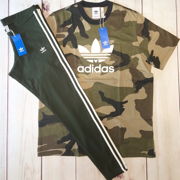 adidas camo tee set
